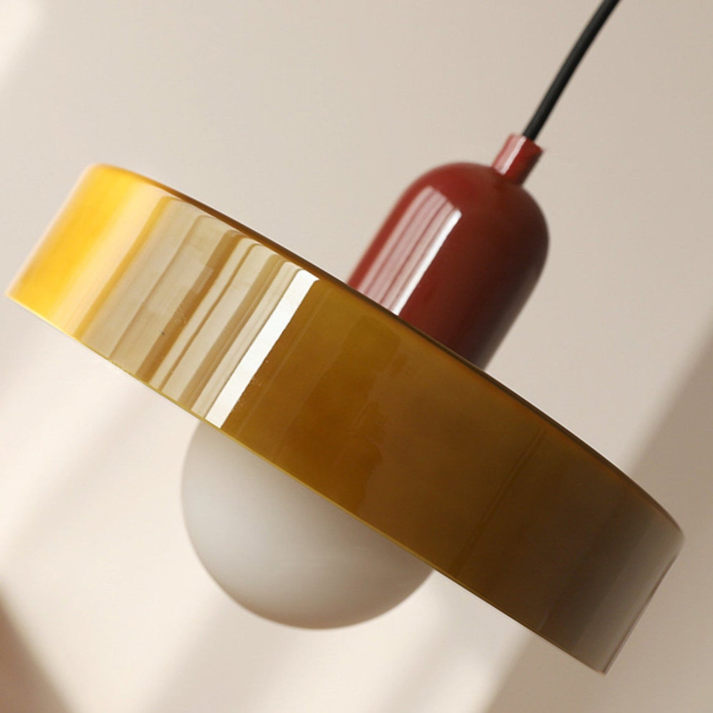 Modern glass pendant light dining room | Dimmable pendant lamp for living room