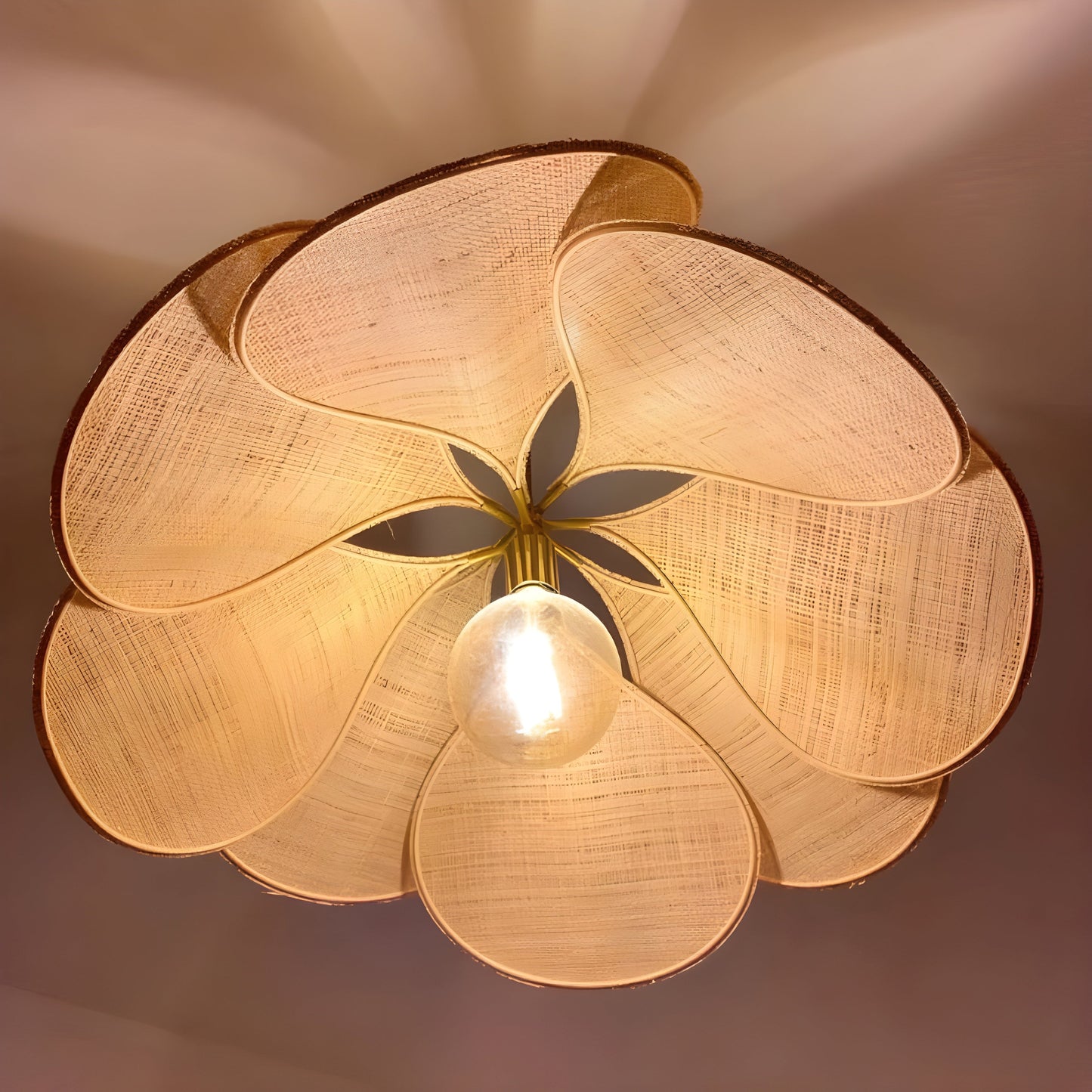 EtherealBloom Light – Modern Fabric Flower Pendant Light