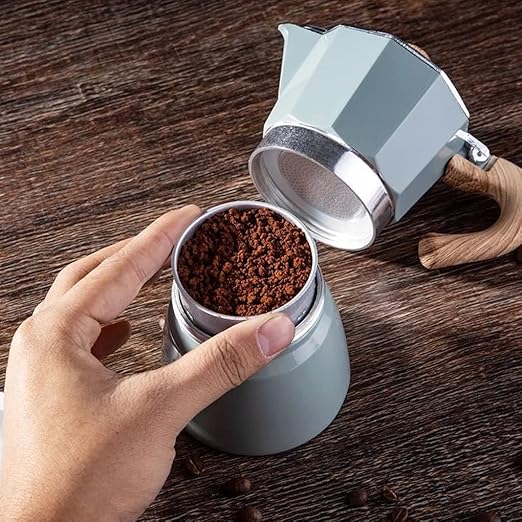 Espressokocher aus Aluminium – 150ml/300ml, Klassisches Mokkakannen-Design für Zuhause & Unterwegs