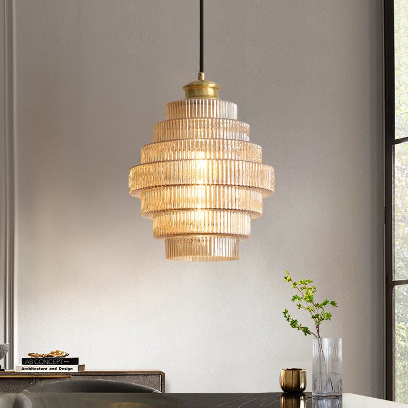Vintage-Messing-Pendelleuchte in Flaschenform