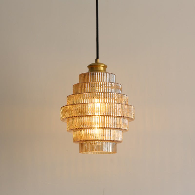 Vintage-Messing-Pendelleuchte in Flaschenform