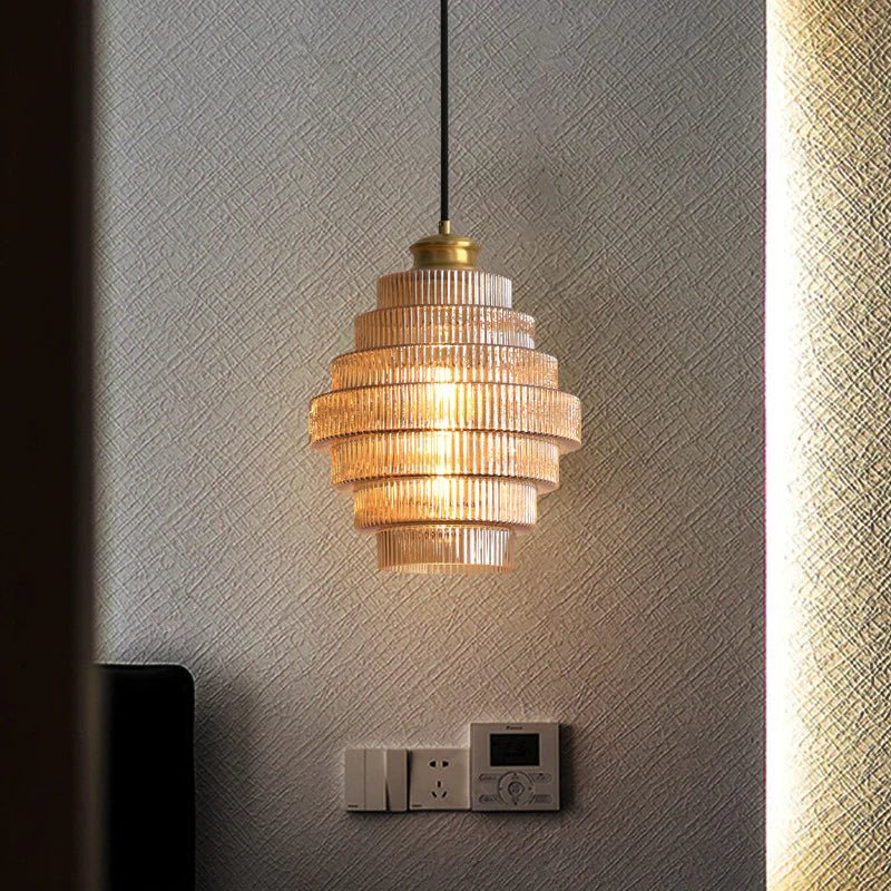 Vintage-Messing-Pendelleuchte in Flaschenform