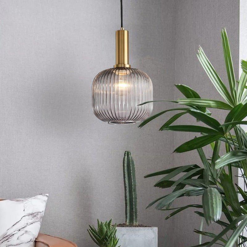 VintageGlanz Hängeleuchte - Raumdeko Bunte Vintage Hängelampe aus Glas