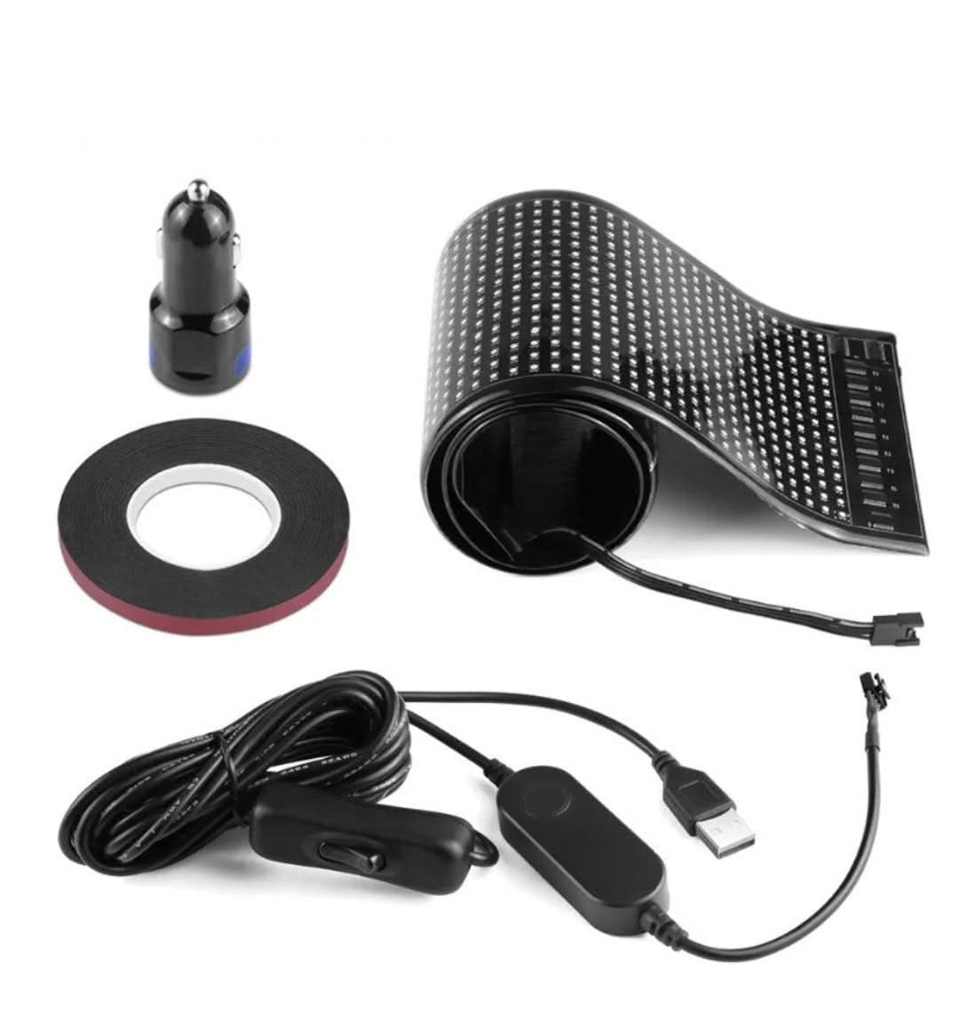 Programmierbares LED‑Display mit Bluetooth‑Steuerung & IP66‑Schutz – 64×20 Pixel für Auto & Indoor