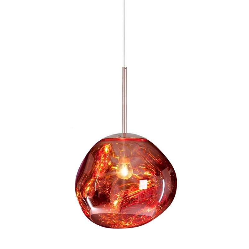 Design pendant lamp with organic glass – Elegant hanging lamp for dining room, living room & modern interiors – Ambient lighting with wow effect