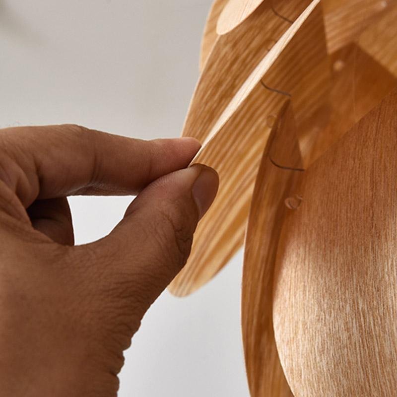 Rustikale Ananasförmige Holz-Hängelampe