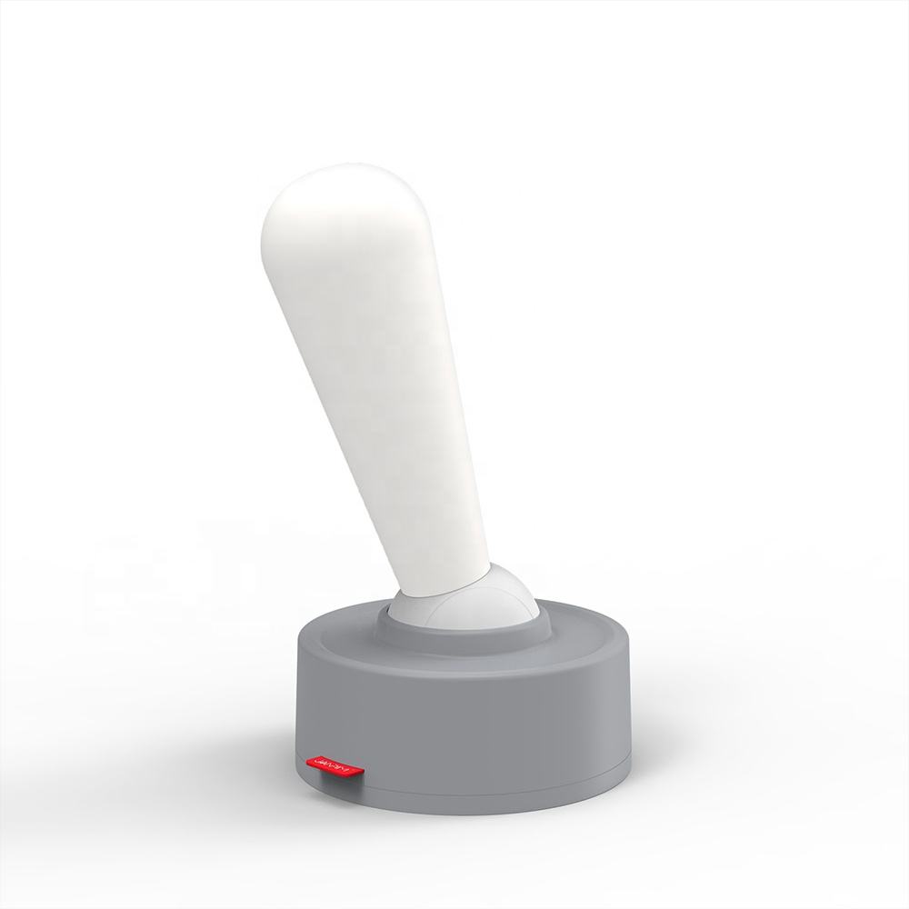 Retro table lamp with toggle switch – Rechargeable LED light in minimalist design with touch function and two brightness levels