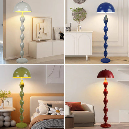 Scandinavian LED floor lamp in cream with dimmable brightness – height-adjustable minimalist design lamp for living room, bedroom & reading corner