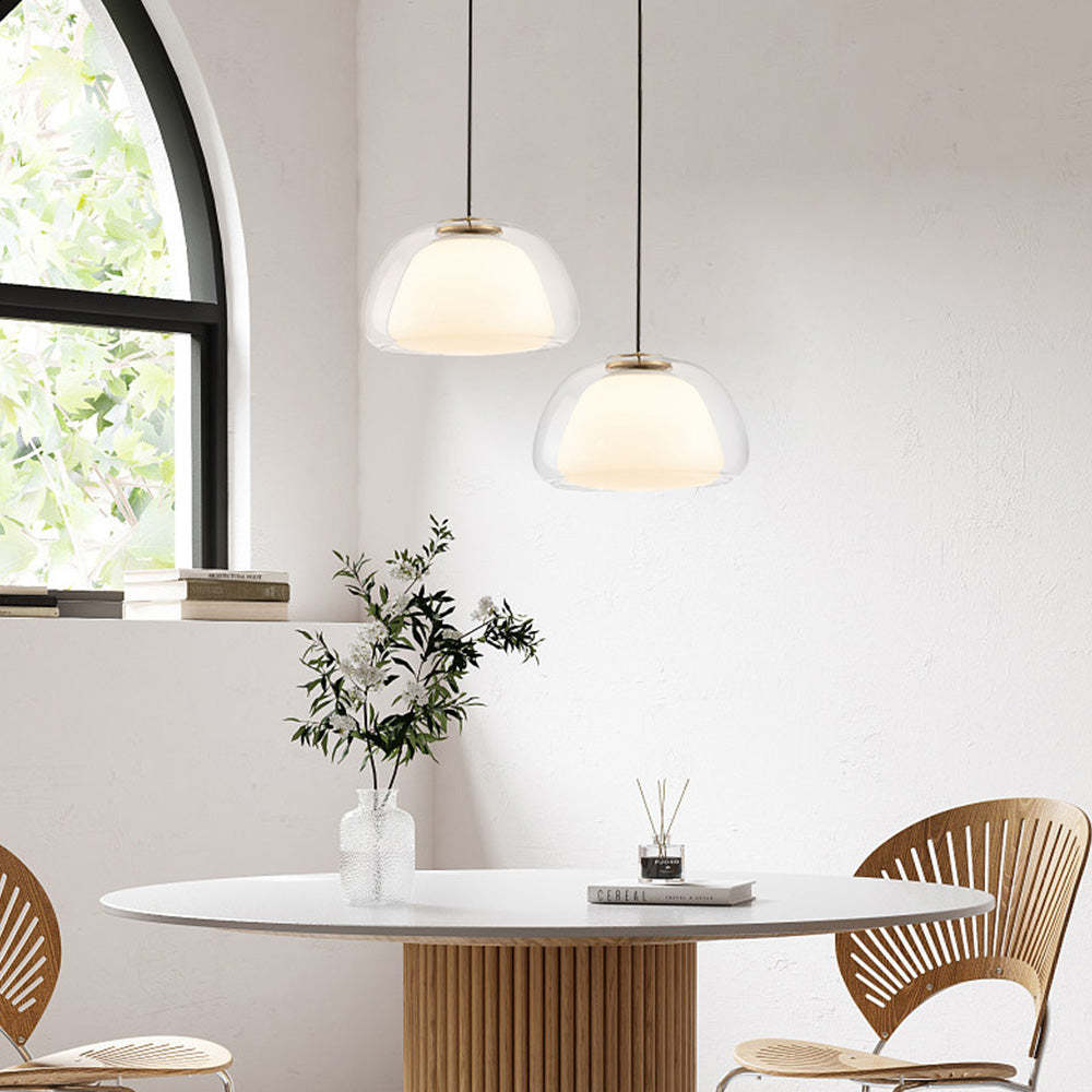 Moderne Pendelleuchte mit Rauchglas – Minimalistische Hängelampe für Esszimmer, Wohnzimmer & Schlafzimmer – Weiches Diffusorlicht