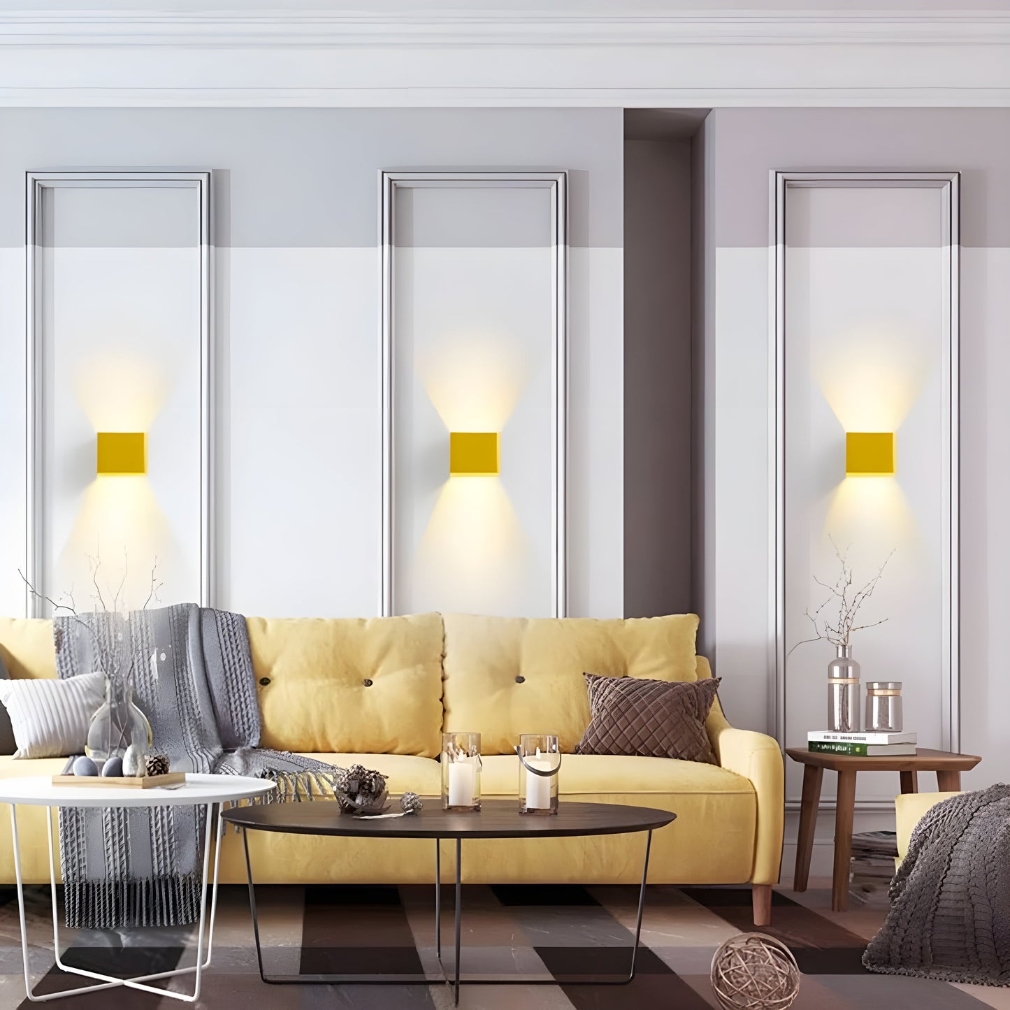 GlowBurst Light - Moderne Quadratische LED-Wandleuchte