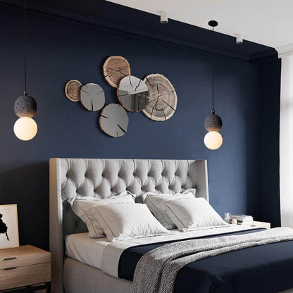 Zeitgenössische skandinavische Orb Terrazzo 1-Lampe Pendelleuchte für das Schlafzimmer