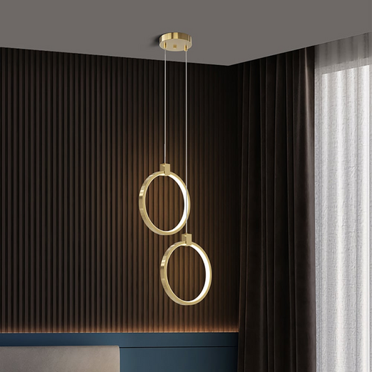 Moderne LED-Pendelleuchte mit Doppelring-Design – Elegante Hängelampe für Wohnzimmer, Esszimmer & Schlafzimmer – Minimalistisch & Luxuriös