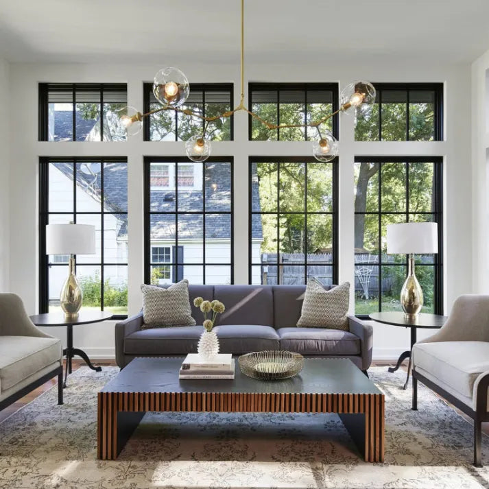 Moderne Molekül-Deckenleuchte mit 6 Armen – Designerlampe im Mid-Century Stil für Wohnzimmer, Essbereich & Loft