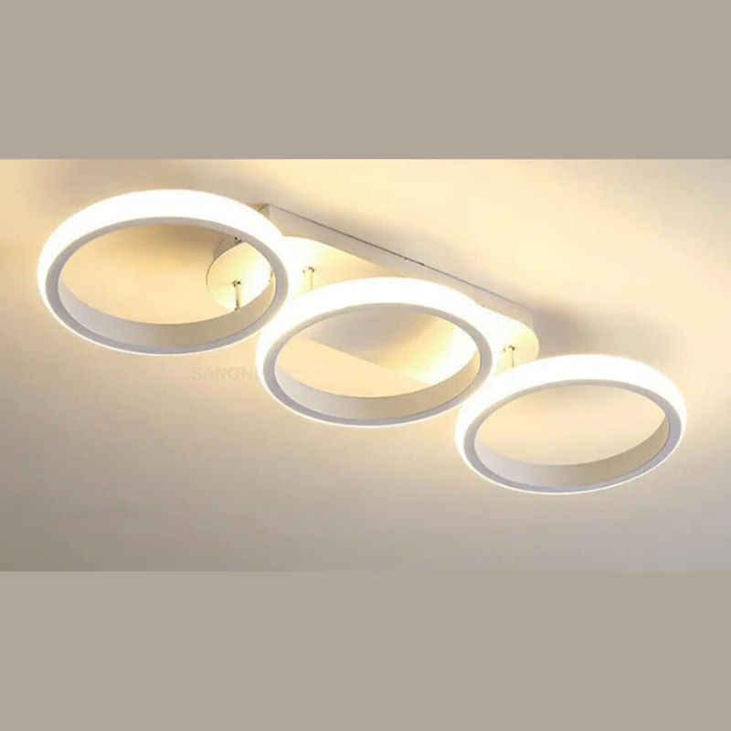 Moderner LED Ring-Kronleuchter – Minimalistische Deckenleuchte für Wohnzimmer und Essbereich