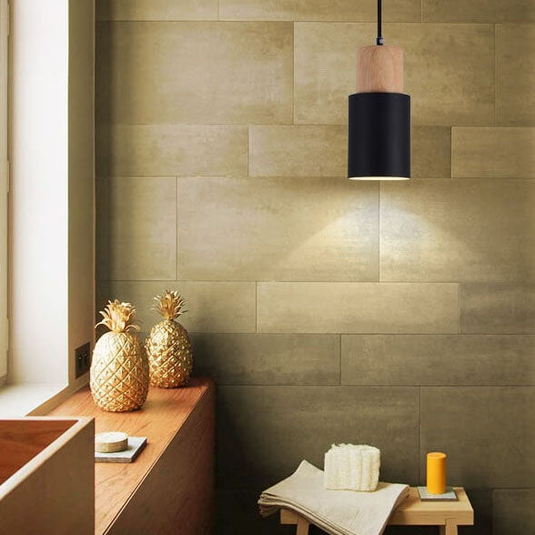 Nordic Macaron Cylinder Aluminium 1-Light Single LED Pendelleuchte