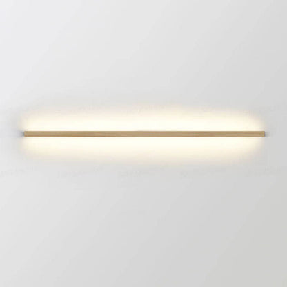 Japanese minimalist wooden strip LED wall lamp