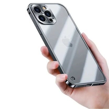 MagSafe-kompatible iPhone-Hülle mit Stoß- & Kratzschutz – Transparenter TPU‑Rand & Hartglasrücken