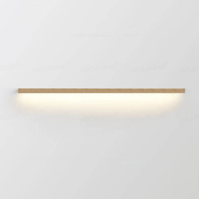 Japanese minimalist wooden strip LED wall lamp