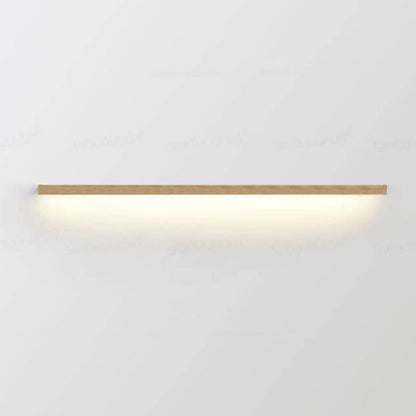 Japanese minimalist wooden strip LED wall lamp