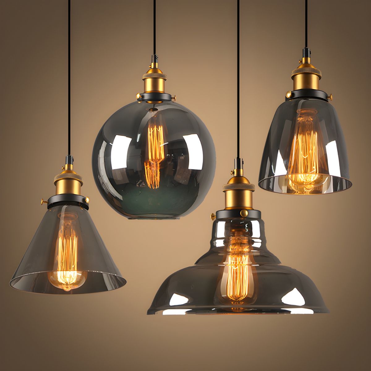 UrbanVibe Light - Amerikanische Vintage-Glas-Hängeleuchte