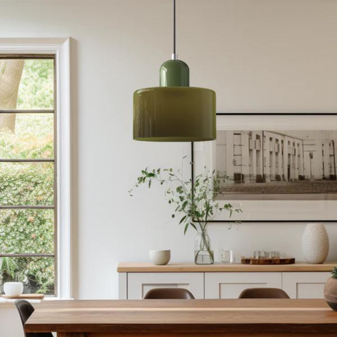 LumiGlas Design-Pendelleuchte - Europäische Retro Zylinder Pendelleuchte
