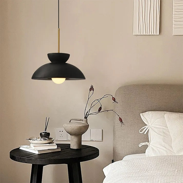 Moderne Pendelleuchte im Skandinavischen Stil – Schwarz-Gold Hängelampe für Esszimmer, Küche & Wohnzimmer