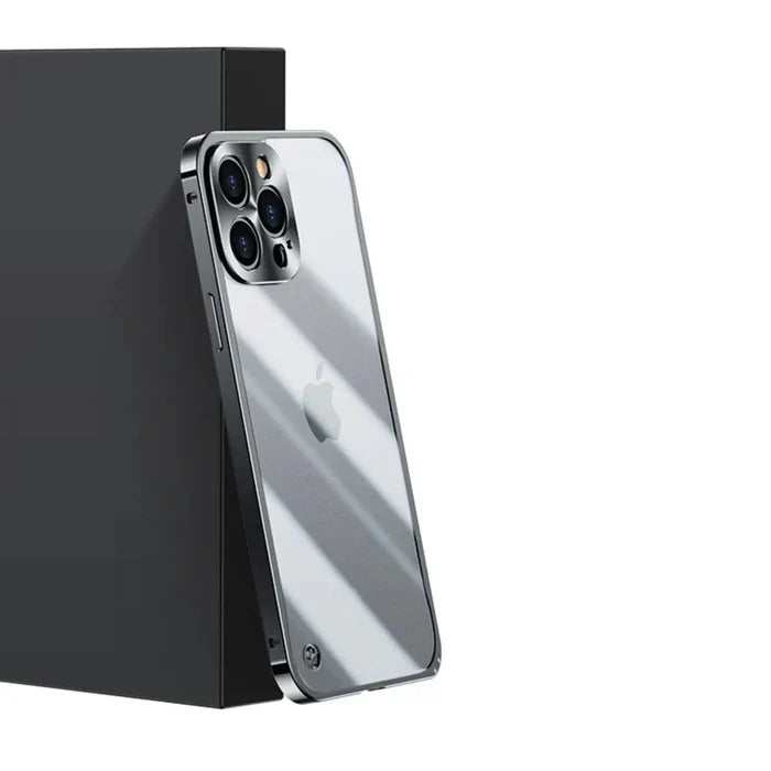 MagSafe-kompatible iPhone-Hülle mit Stoß- & Kratzschutz – Transparenter TPU‑Rand & Hartglasrücken