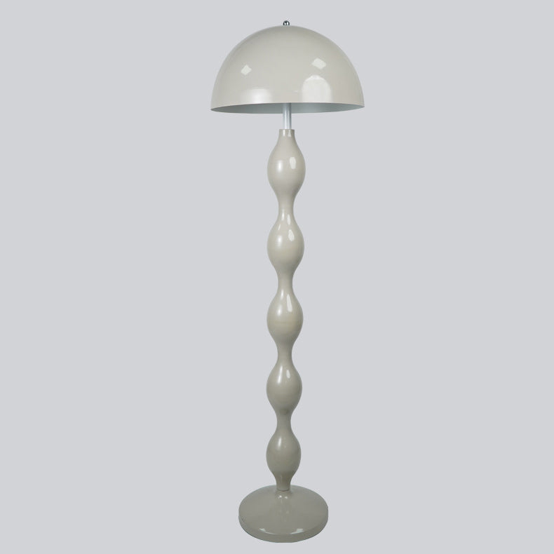 Scandinavian LED floor lamp in cream with dimmable brightness – height-adjustable minimalist design lamp for living room, bedroom & reading corner