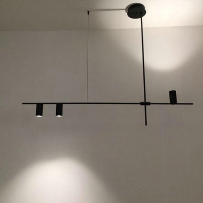 Moderne Lineare Pendelleuchte in Schwarz – Minimalistische Hängelampe für Küche, Esstisch & Thekenbeleuchtung