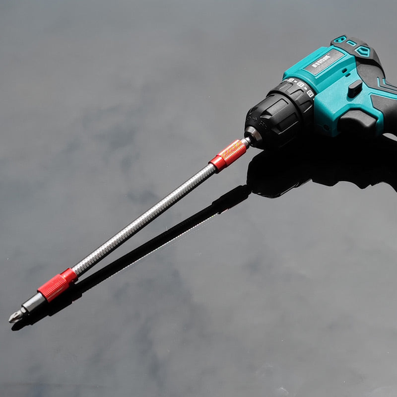 Universaler Bit‑Verlängerungsadapter mit flexiblem Schwanenhals & Schnellspannsystem