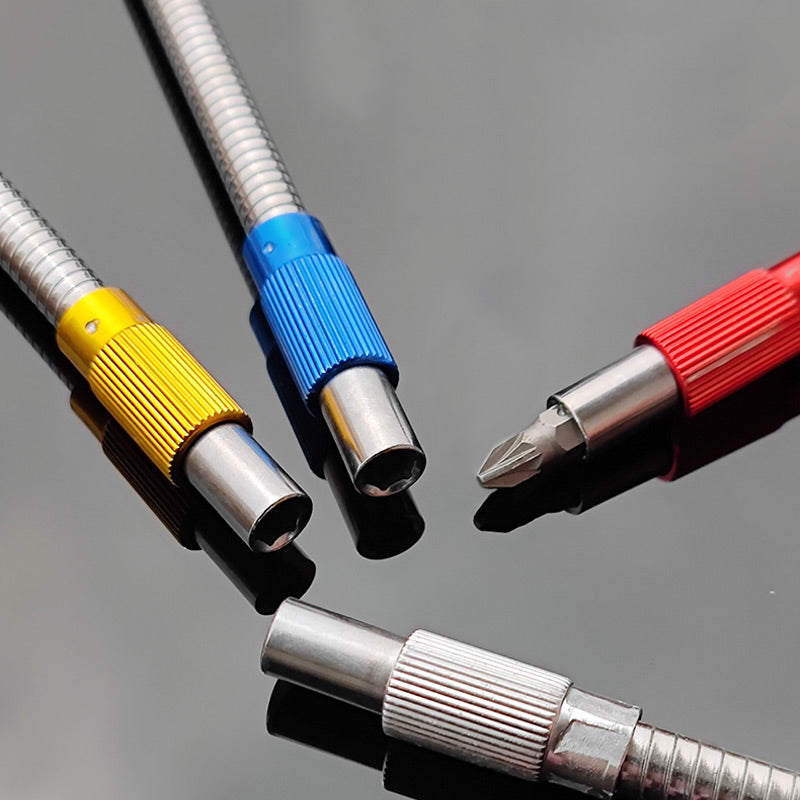 Universaler Bit‑Verlängerungsadapter mit flexiblem Schwanenhals & Schnellspannsystem