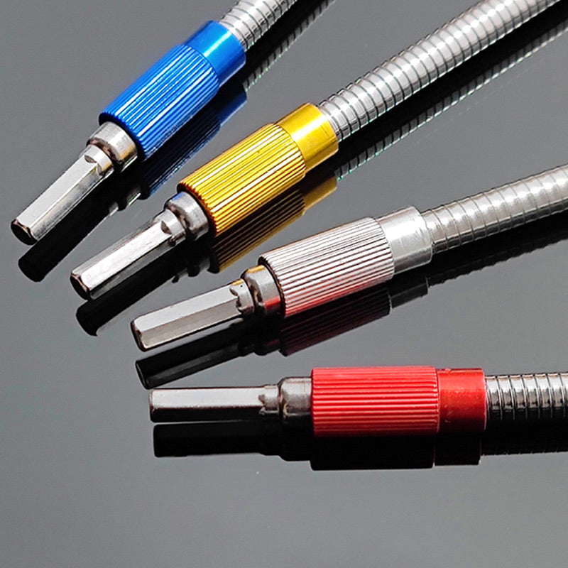 Universaler Bit‑Verlängerungsadapter mit flexiblem Schwanenhals & Schnellspannsystem