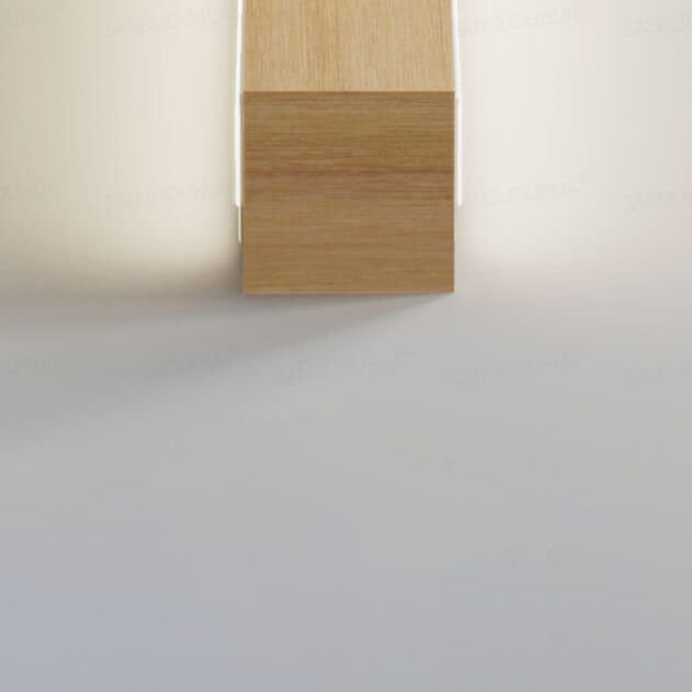 Japanese minimalist wooden strip LED wall lamp