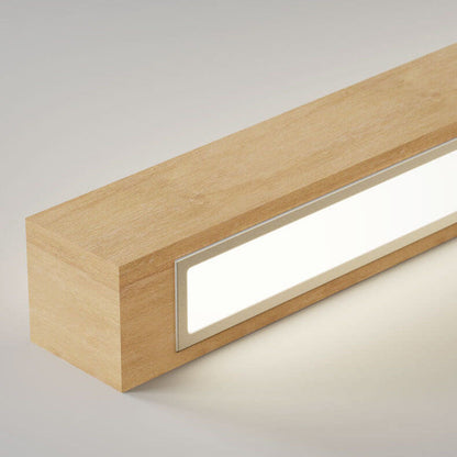 Japanese minimalist wooden strip LED wall lamp
