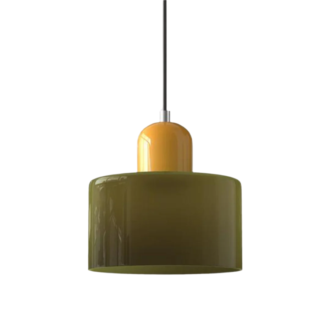LumiGlas Design-Pendelleuchte - Europäische Retro Zylinder Pendelleuchte