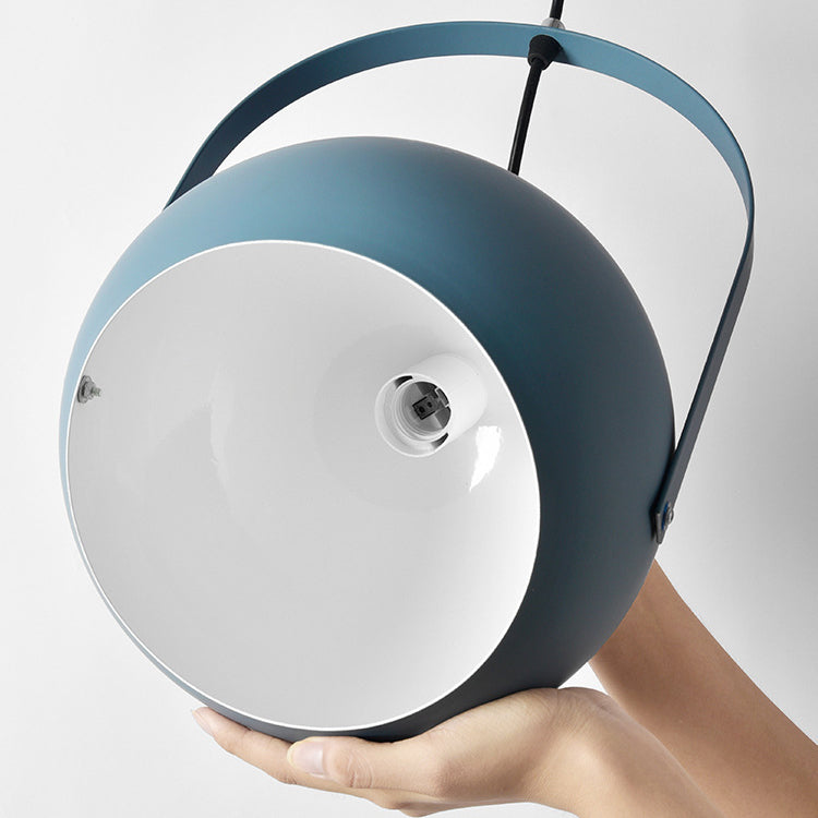 Contemporary creative Macaron Orb aluminum 1-light pendant lamp for bedroom