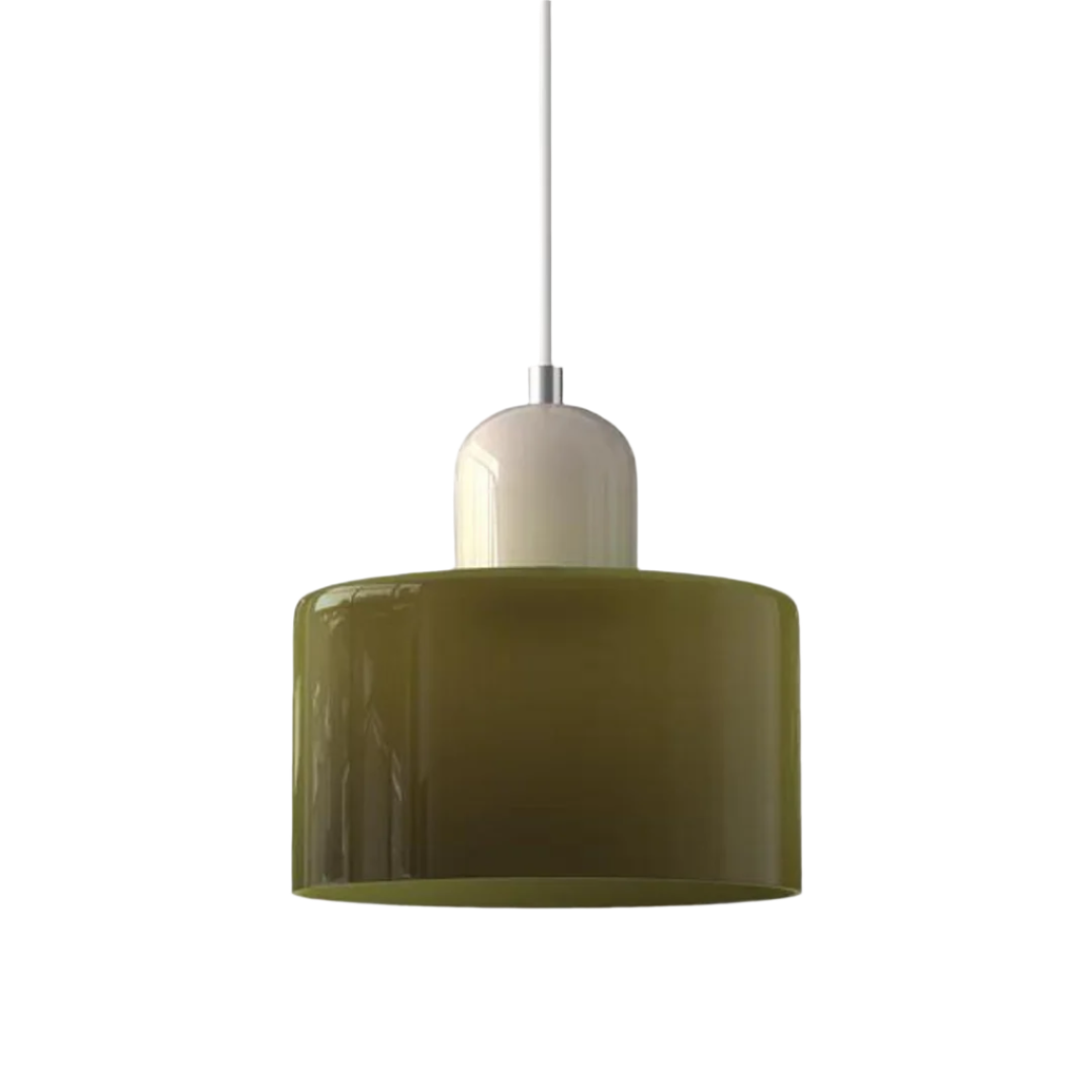 LumiGlas Design-Pendelleuchte - Europäische Retro Zylinder Pendelleuchte