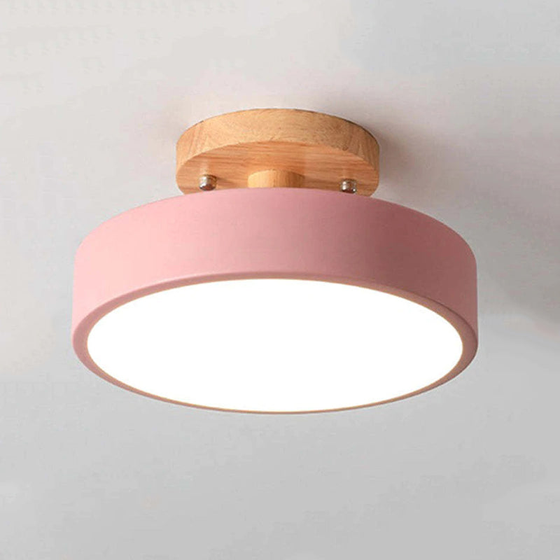 Moderne LED-Deckenleuchte aus Holz – Quinn Deckenlampe für Wohnzimmer, Flur, Schlafzimmer und Esszimmer