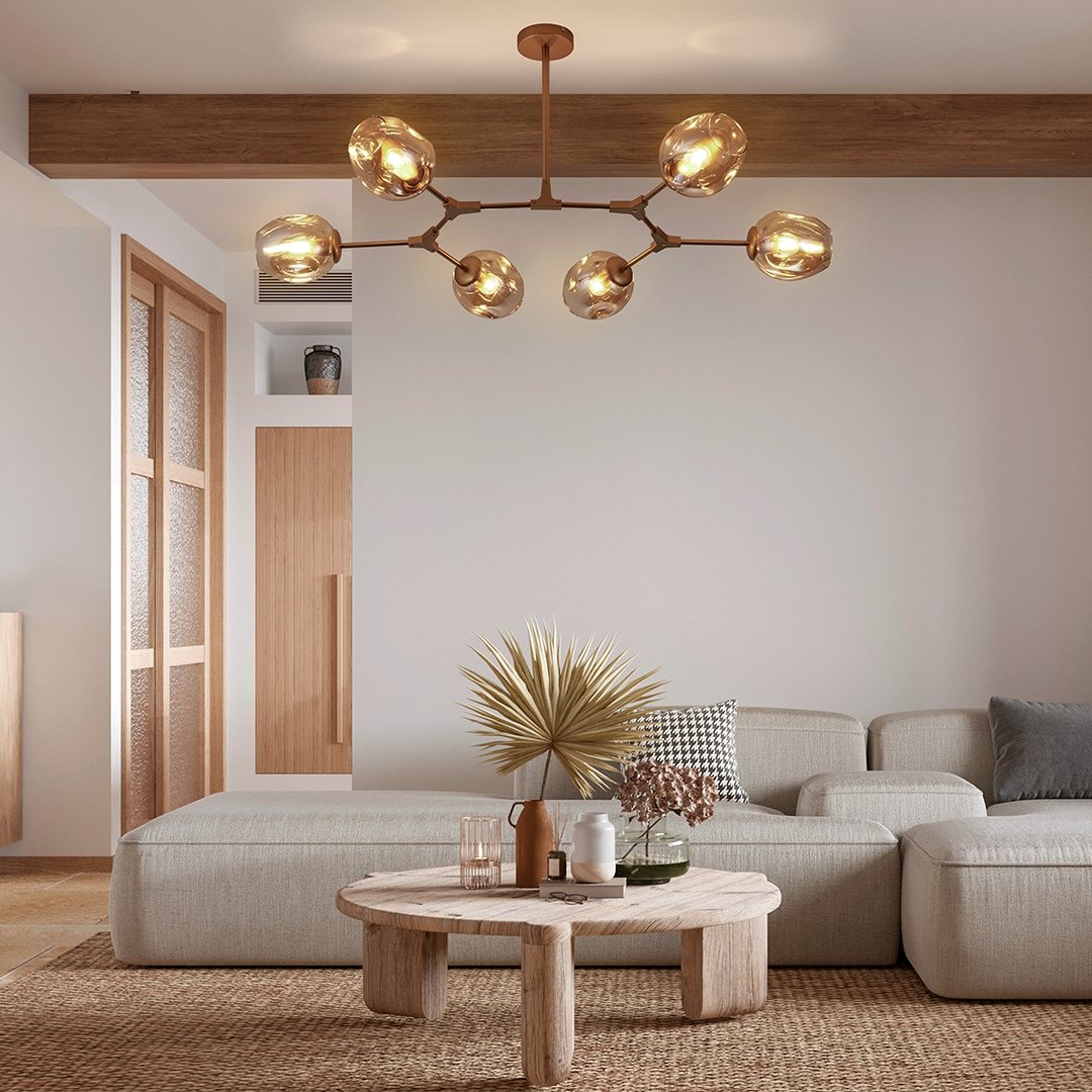 Moderne LED Pendelleuchte mit verstellbarer Höhe und warmem Licht – Ideal für Wohnzimmer oder Esszimmer