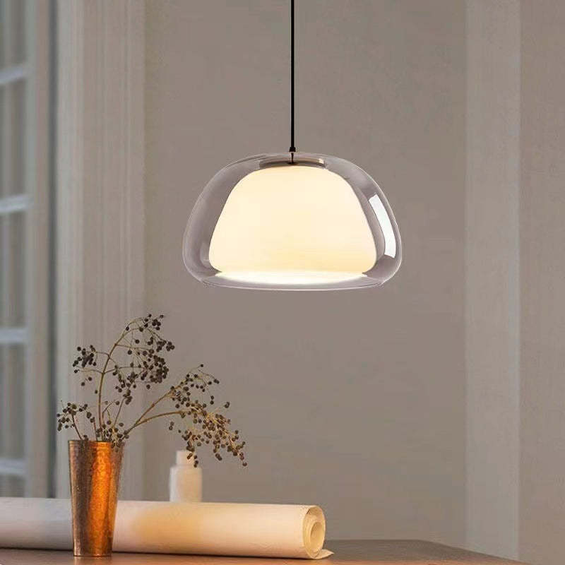 Moderne Pendelleuchte mit Rauchglas – Minimalistische Hängelampe für Esszimmer, Wohnzimmer & Schlafzimmer – Weiches Diffusorlicht