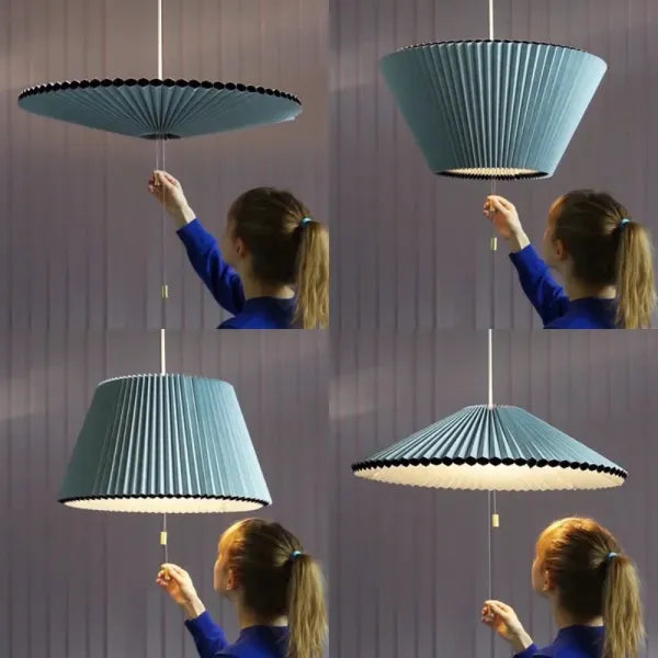 Höhenverstellbare Deckenlampe mit Falten-Design – Stilvolle Pendelleuchte für Wohn- und Essbereiche