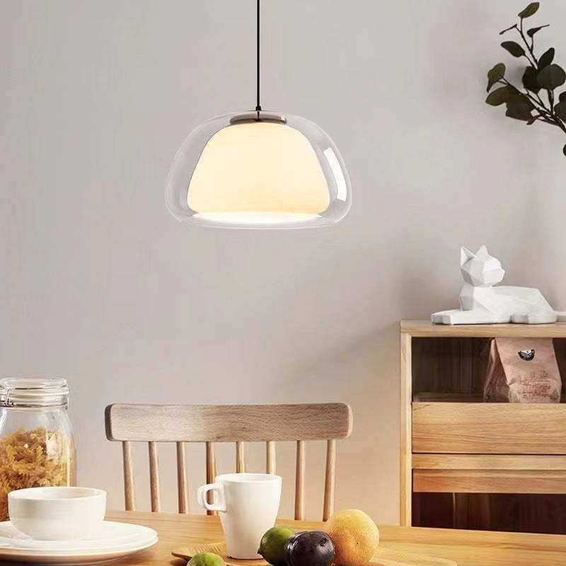 Moderne Pendelleuchte mit Rauchglas – Minimalistische Hängelampe für Esszimmer, Wohnzimmer & Schlafzimmer – Weiches Diffusorlicht