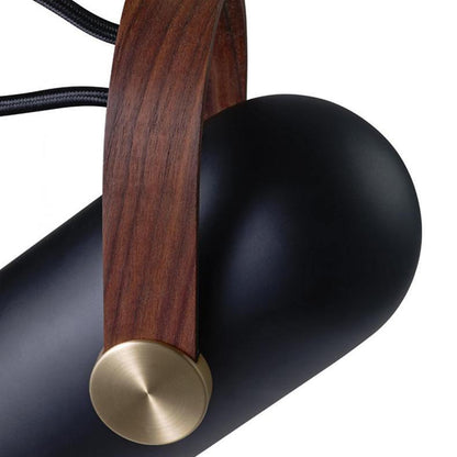 Moderne Zylinder-Pendelleuchte aus Holz & Metall – Verstellbare Designer-Hängelampe für Küche & Arbeitsbereich