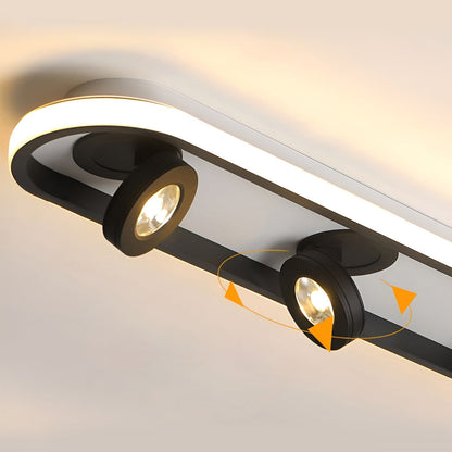 LED Abgerundete Rechteckige Deckenleuchte – Verstellbarer Decken-Spot für Flur und Wohnzimmer