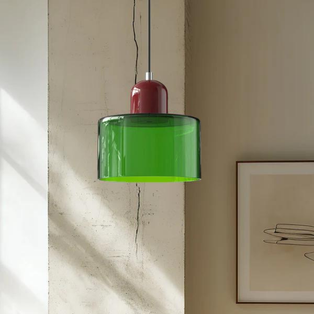 LumiGlas Design-Pendelleuchte - Europäische Retro Zylinder Pendelleuchte