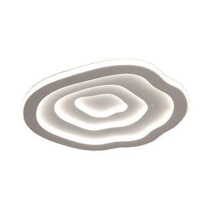 Wellenförmige LED Deckenleuchte aus Acryl – Dimmbares Warm-/Kaltweißes Licht, Moderne Flushmount Lampe für Wohn- und Schlafzimmer