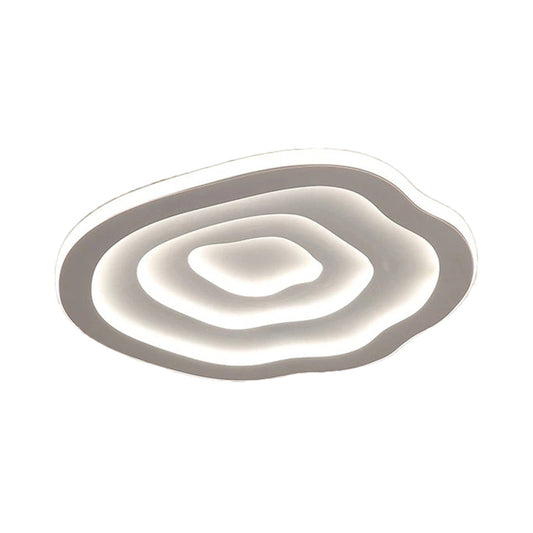 Wellenförmige LED Deckenleuchte aus Acryl – Dimmbares Warm-/Kaltweißes Licht, Moderne Flushmount Lampe für Wohn- und Schlafzimmer