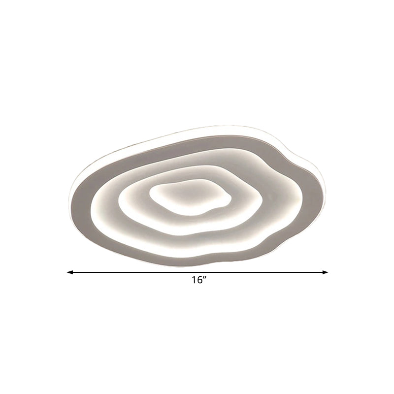 Wellenförmige LED Deckenleuchte aus Acryl – Dimmbares Warm-/Kaltweißes Licht, Moderne Flushmount Lampe für Wohn- und Schlafzimmer