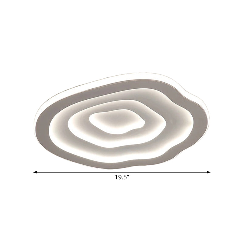 Wellenförmige LED Deckenleuchte aus Acryl – Dimmbares Warm-/Kaltweißes Licht, Moderne Flushmount Lampe für Wohn- und Schlafzimmer