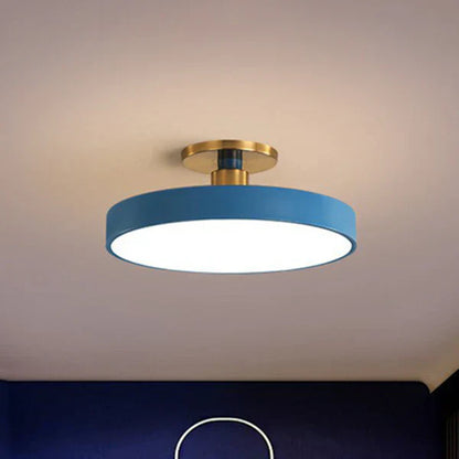 Moderne LED-Deckenleuchte im Retro-Design – Flache Deckenlampe für Wohnzimmer, Küche & Kinderzimmer